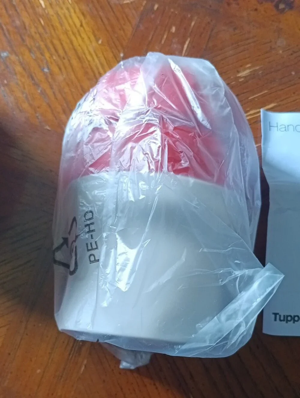 Tupperware Pink and White Handy Spiral Kitchen Tool